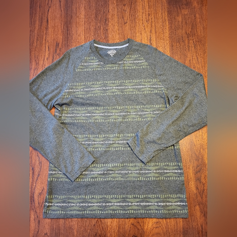 Roebuck & Co. Heritage Supply Company Men's XL Green Gray Aztec Casual Shirt